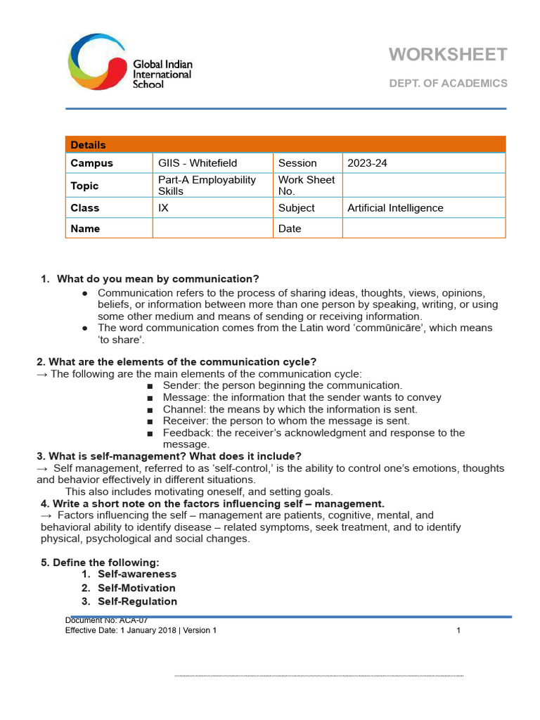Grade 9 Worksheet PART A | PDF | Computer Data Storage | Random Access ...