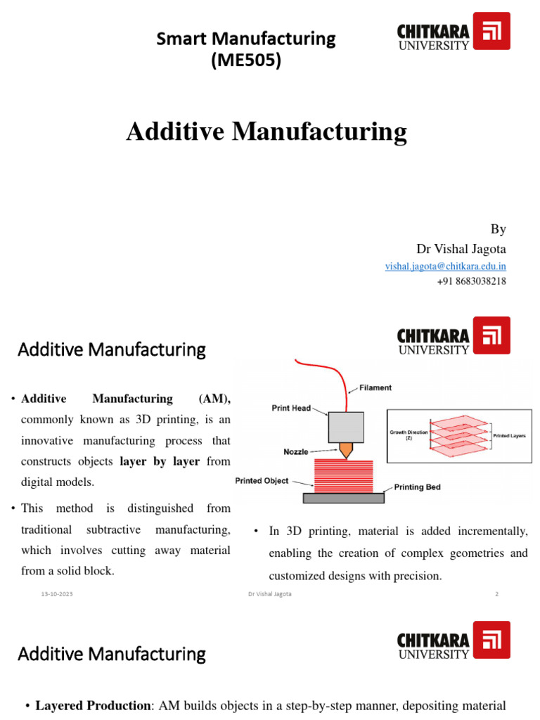 Additive Manufacturing Overview and Technologies | PDF | 3 D Printing ...