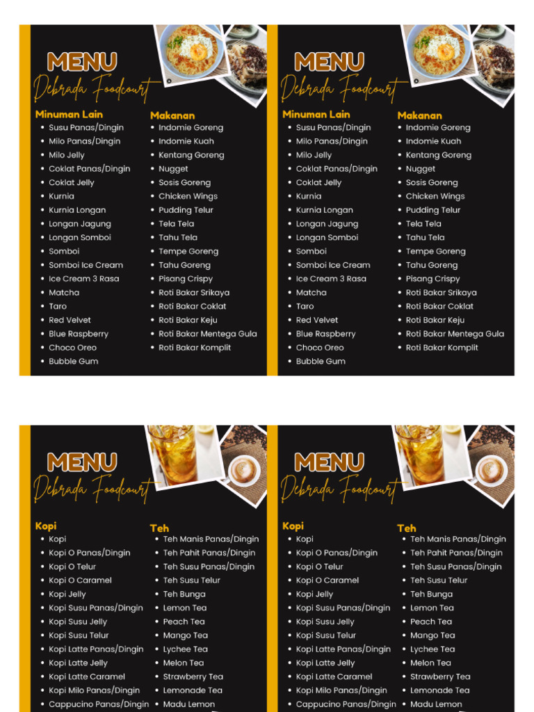 Menu Debrda | PDF