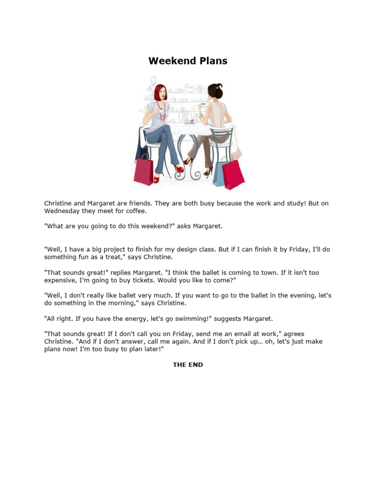 Weekend Plans ESL Basic | PDF | Home & Garden | Poetry