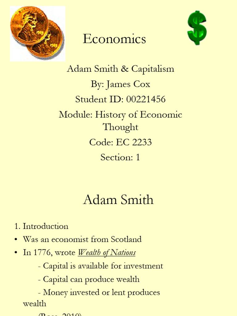 Adam Smith-Hypothetical Sample | PDF | Finance & Money Management