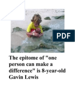 The Epitome of One Person Can Make A Difference Is 8-Year-Old Gavin Lewis