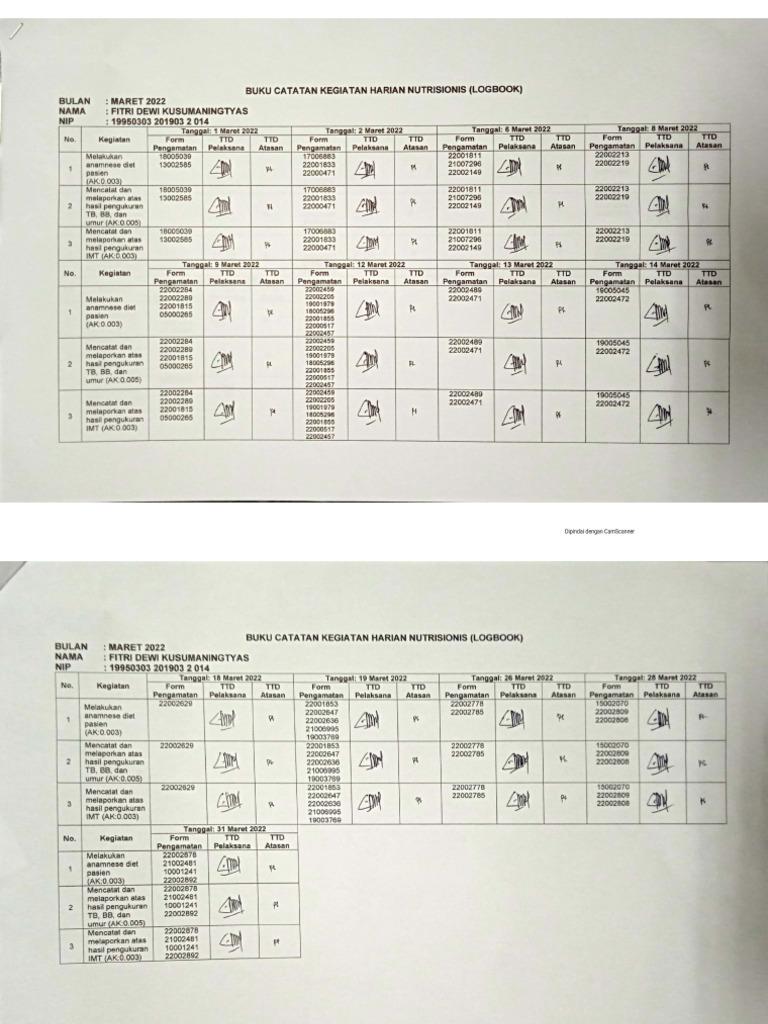 Logbook Mar Mpit | PDF