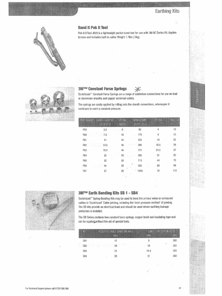 3M Constant Force Spring Data Sheet | PDF
