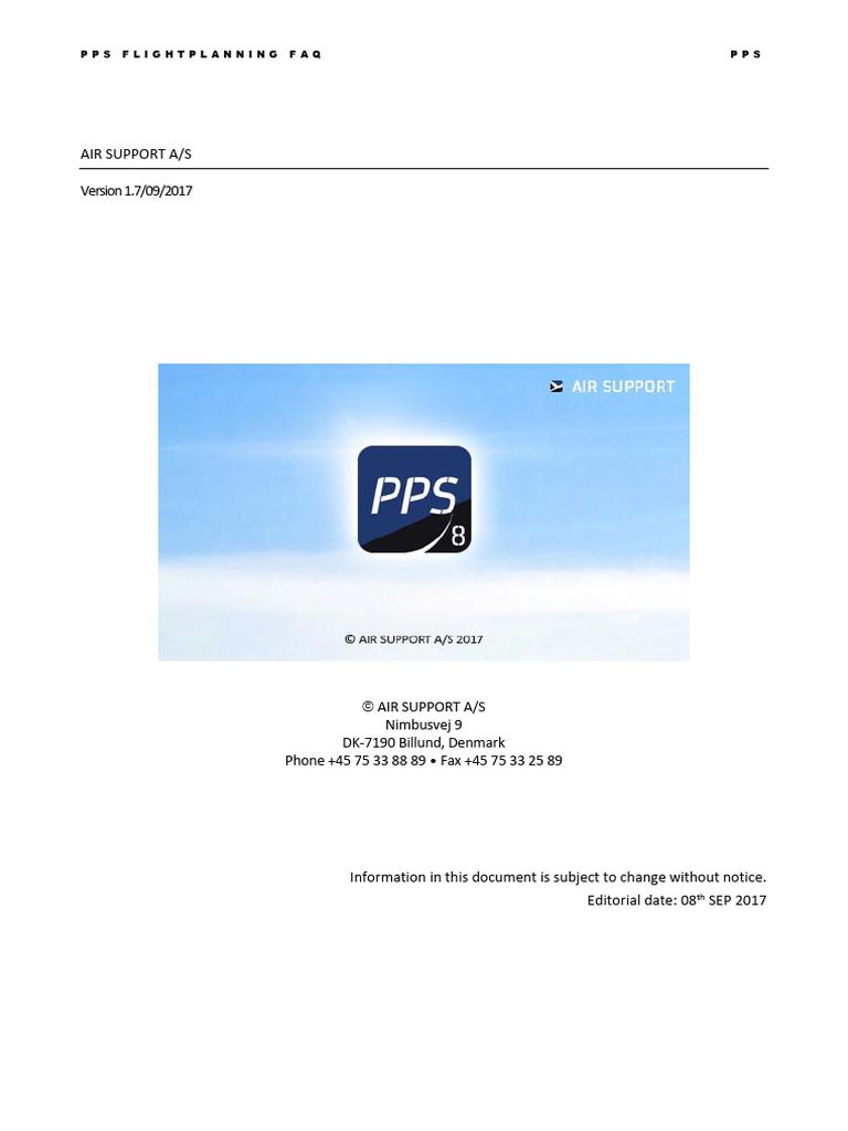 PPS Flight Planning FAQ Guide | PDF | Air Traffic Control | Aviation Safety