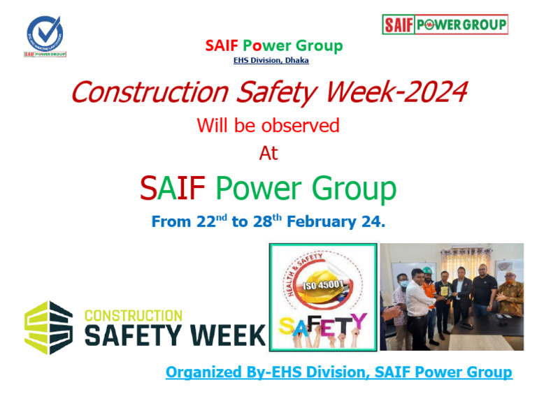 Construction Safety Week 2024 | PDF