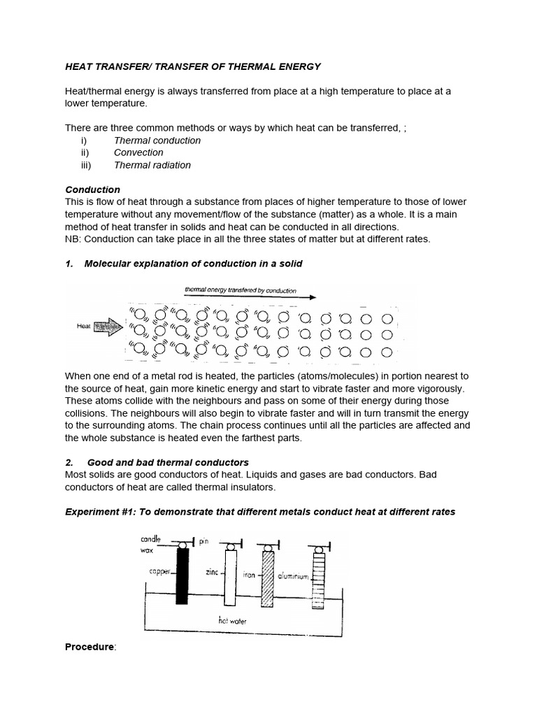 Heat Transfer Methods: Conduction & Convection | PDF | Atmosphere Of ...