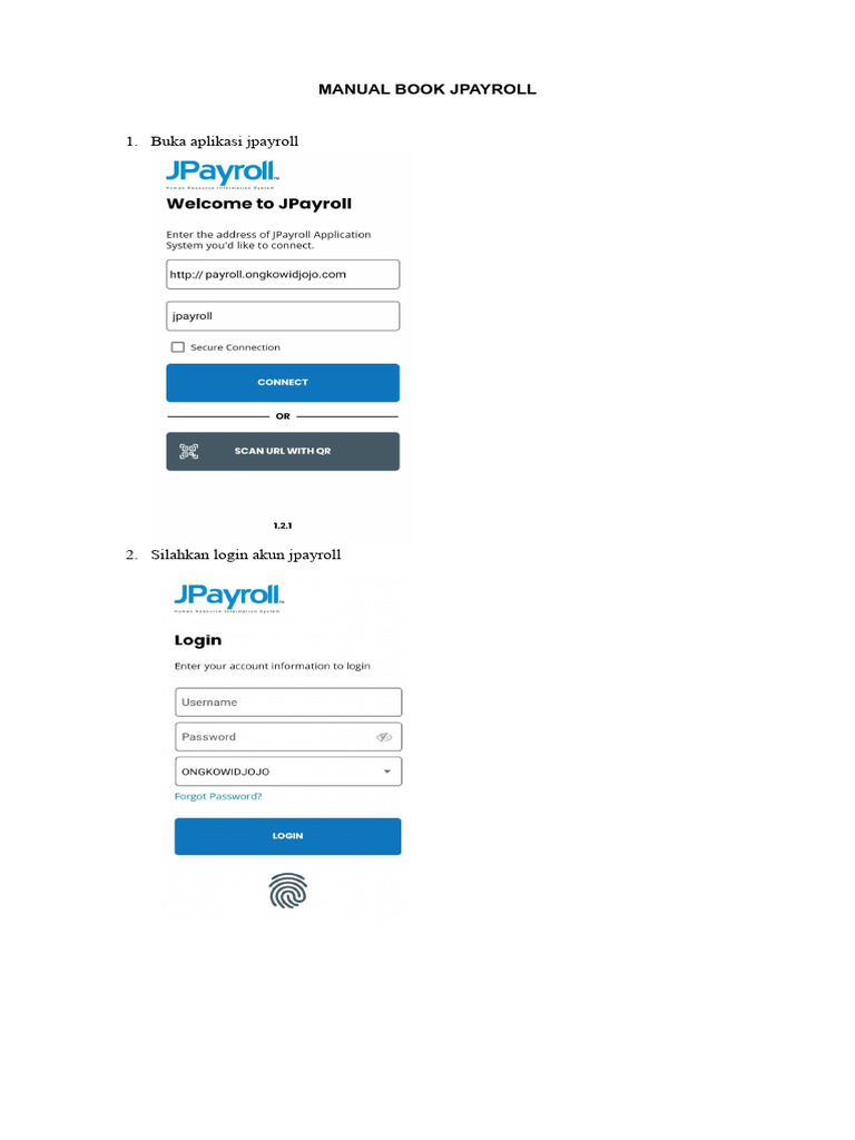 Manual Book Jpayroll | PDF