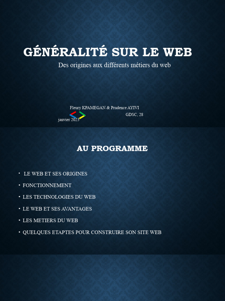 Généralités sur le Web et ses métiers | PDF | Internet | Internet et Web