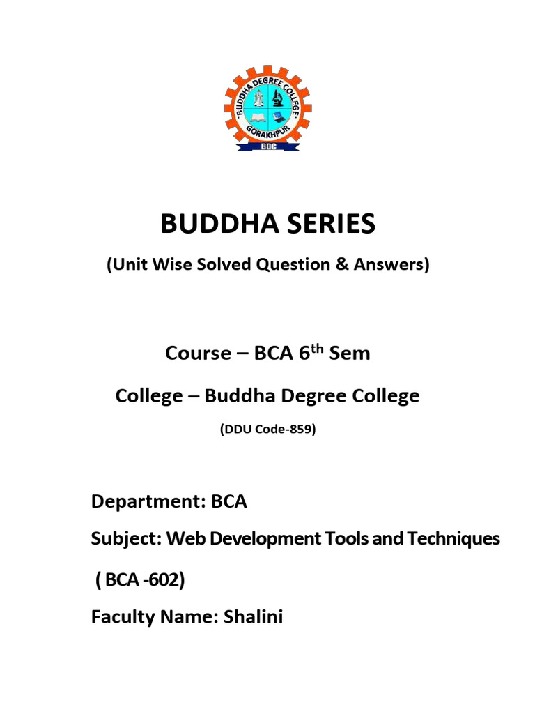 BCA Web Development Q&A Guide | PDF | Php | Pear