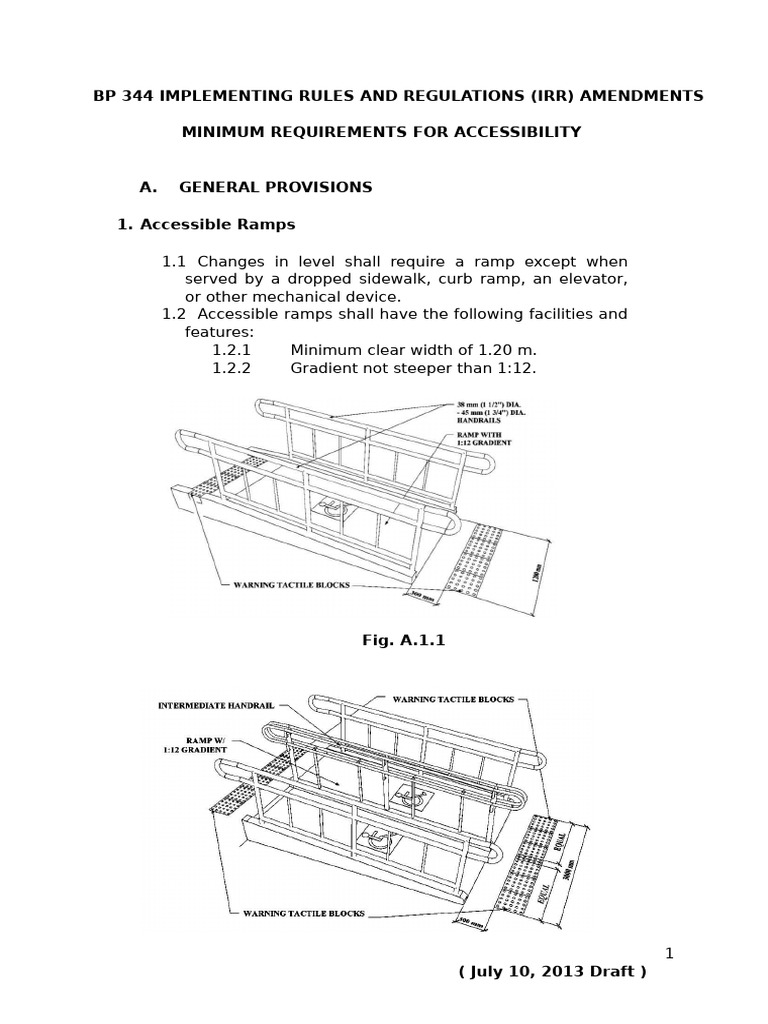 Accessibility Standards for Ramps and Parking | PDF | Door | Pedestrian ...
