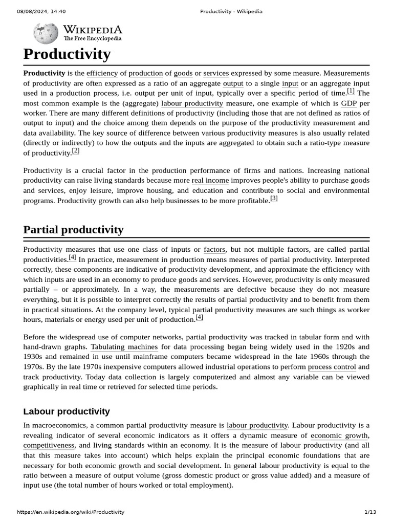 Understanding Productivity Metrics | PDF | Gross Domestic Product ...