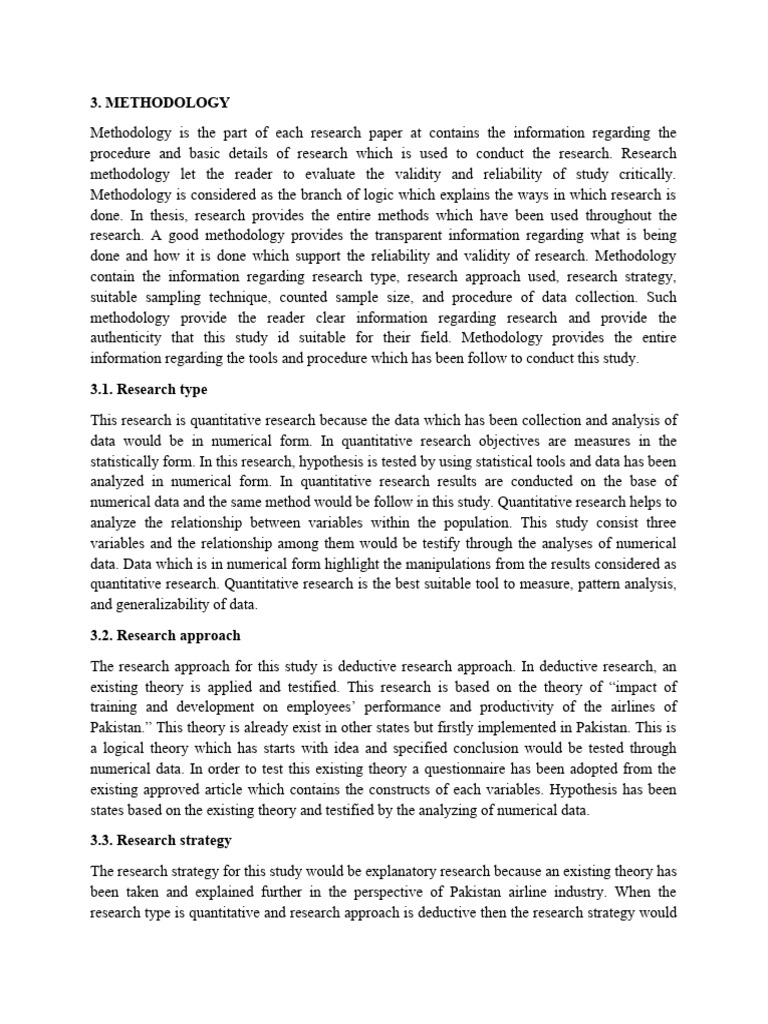 Methodology Pdf Methodology Quantitative Research