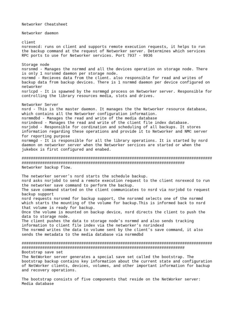 Networker Daemon and Backup Overview | PDF | Backup | Server (Computing)