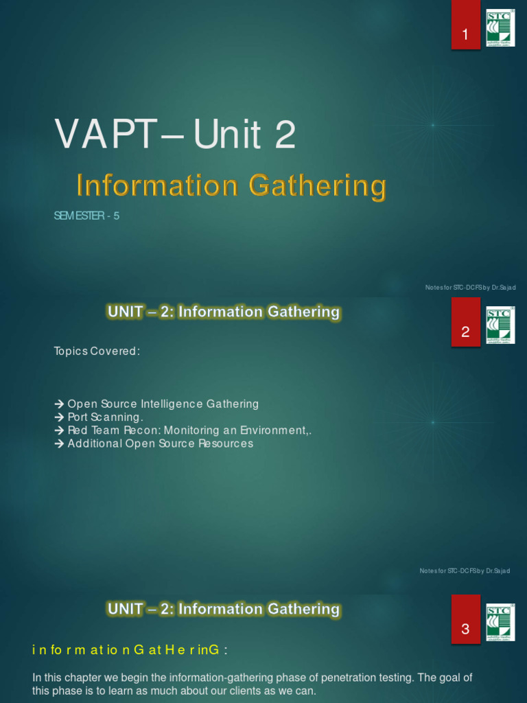Open Source Intelligence for VAPT | PDF | Port (Computer Networking ...