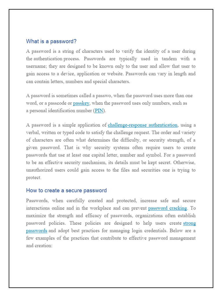 Creating Secure Passwords Guide | PDF | Password | Phishing
