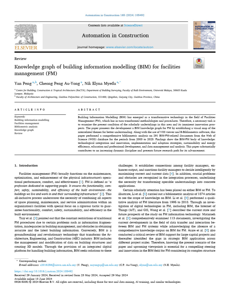 Knowledge Graph of BIM For Facilities Management | PDF | Building ...