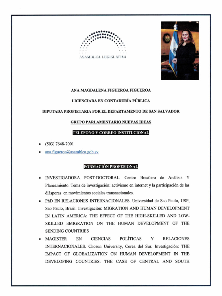 Perfil Público Diputada Ana Magdalena Figueroa Figueroa | PDF