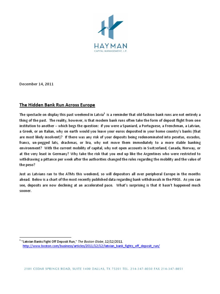 Hayman Capital Management Letter To Investors (Dec 2011) PDF