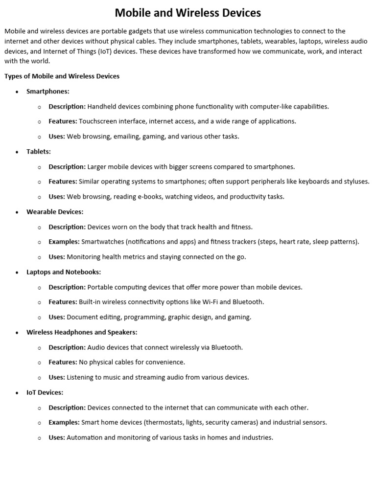 Mobile and Wireless Device Overview | PDF | Computer Security | Security