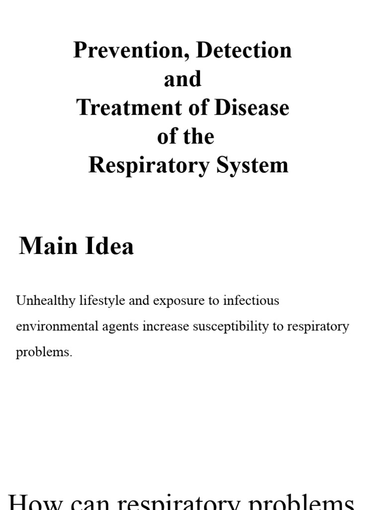 Respiratory Disease Prevention and Treatment | PDF | Bronchitis | Pneumonia