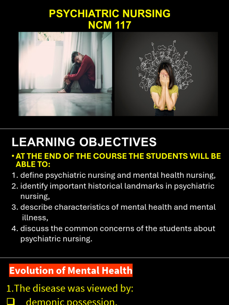 Evolution and Roles in Psychiatric Nursing | PDF | Mental Disorder ...