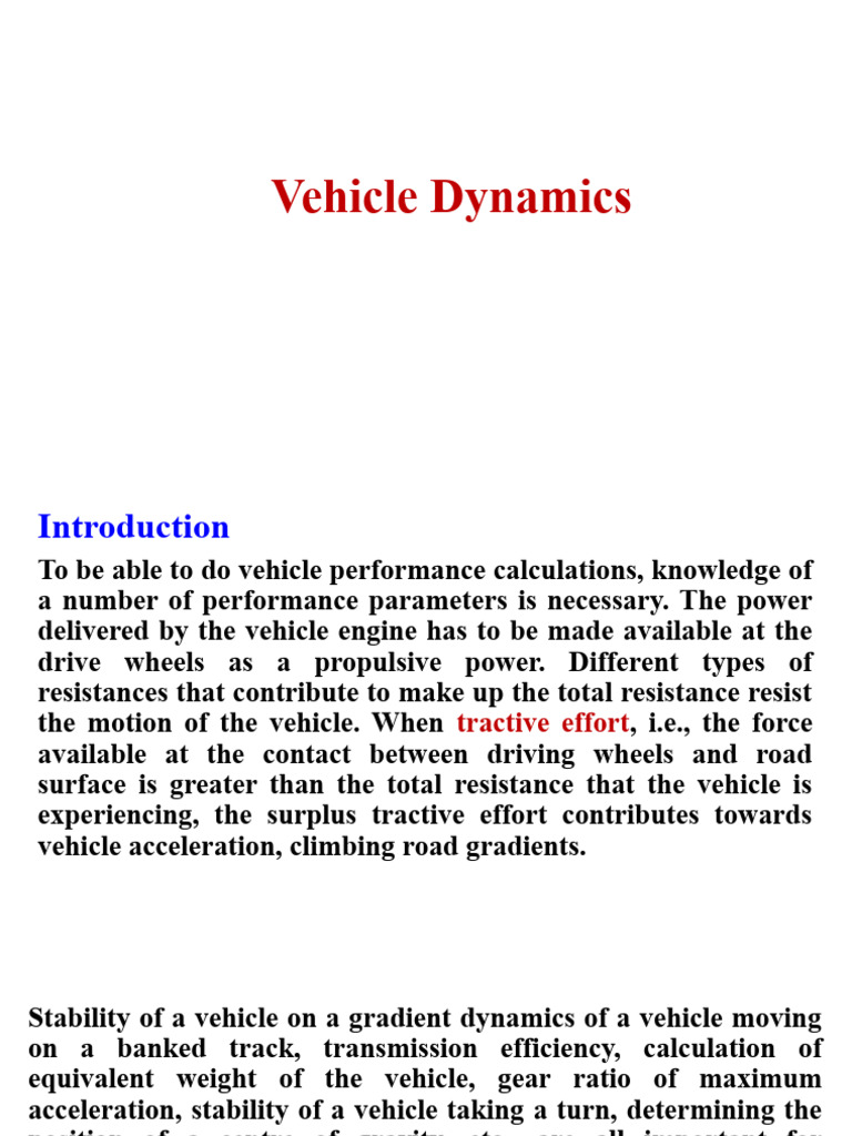 Fundamentals of Vehicle Dynamics | PDF | Force | Motion (Physics)
