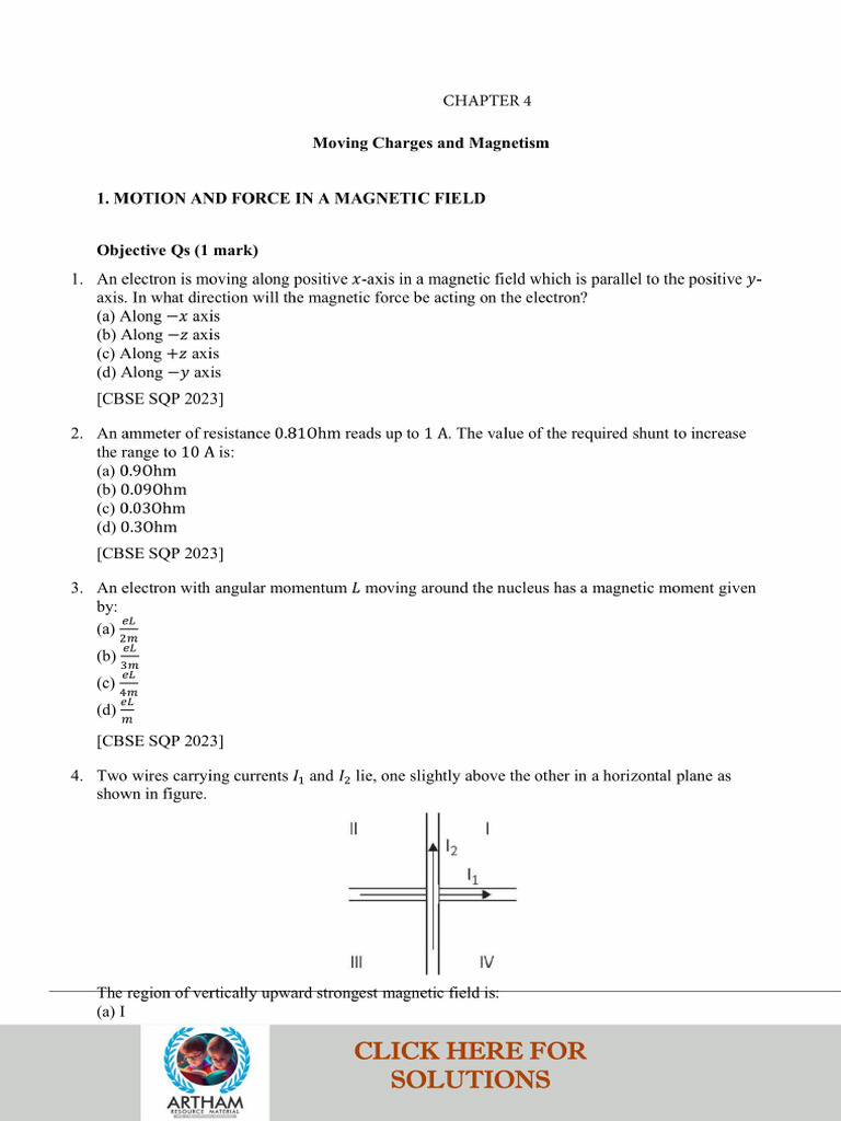 Class 12 Physics CBSE PYQ Chapter Wise Topic Wise - Compressed-4 | PDF