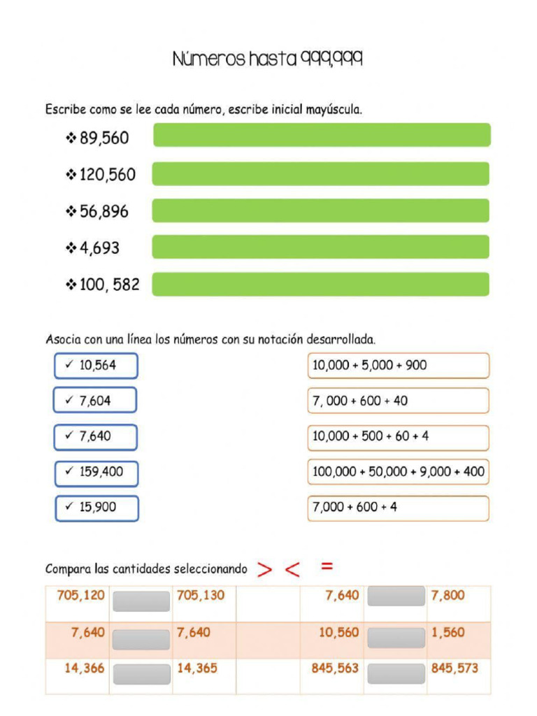 NUMEROS HASTA EL 9999999 | PDF