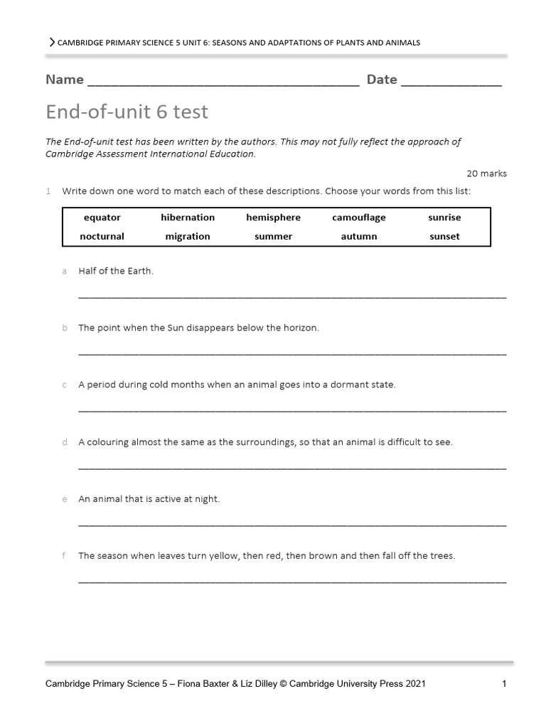 P science 5 end of unit 6 pdf predation sunset