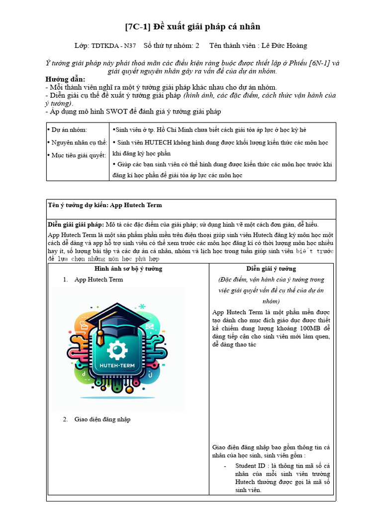 (7C-1) Lê Đ C Hoàng | PDF