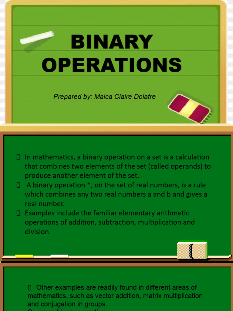Week 4 Binary Operations | PDF | Division (Mathematics) | Elementary ...
