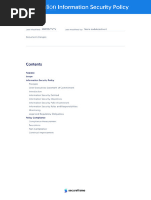 ISO 27001 Information Security Policy Template - Secureframe