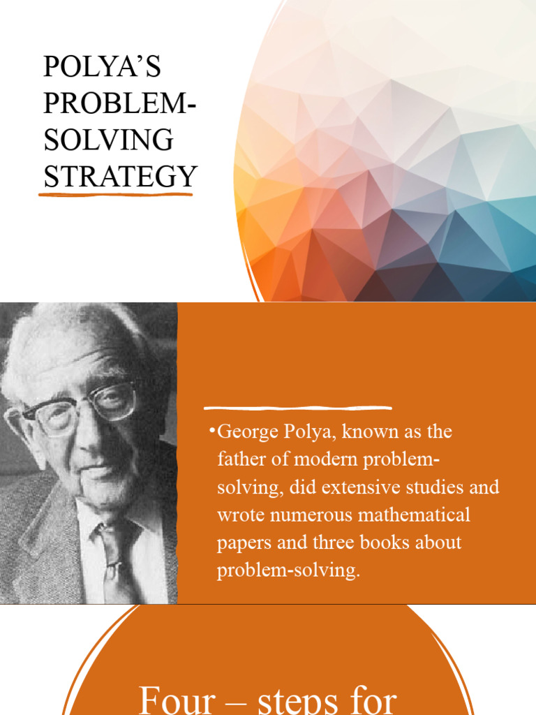 Week 9 polya s problem solving strategy pdf mathematical analysis