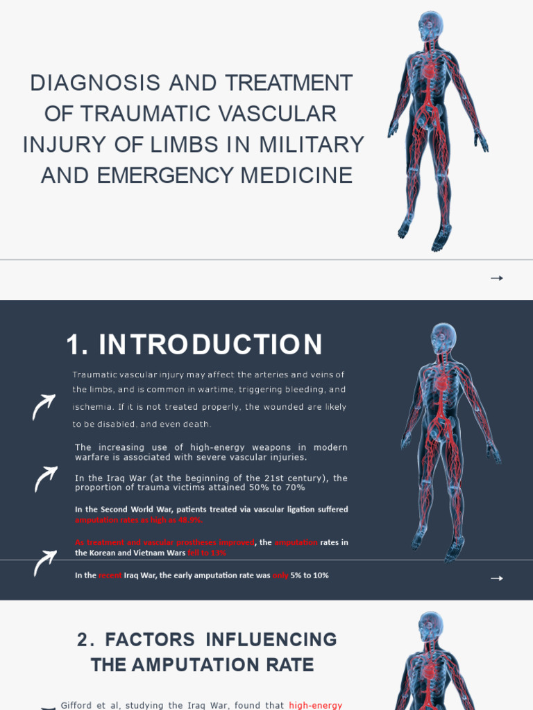Diagnosis and Treatment of Traumatic Vascular | PDF | Amputation | Vein