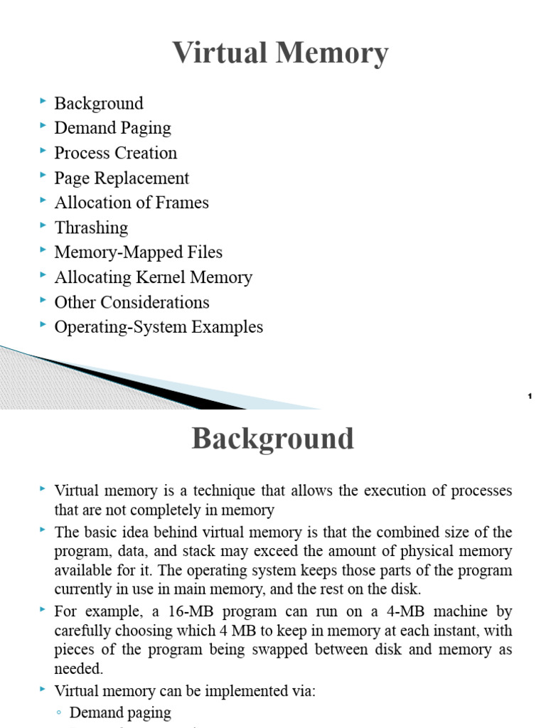 Virtual Memory Management Techniques | PDF | Process (Computing ...