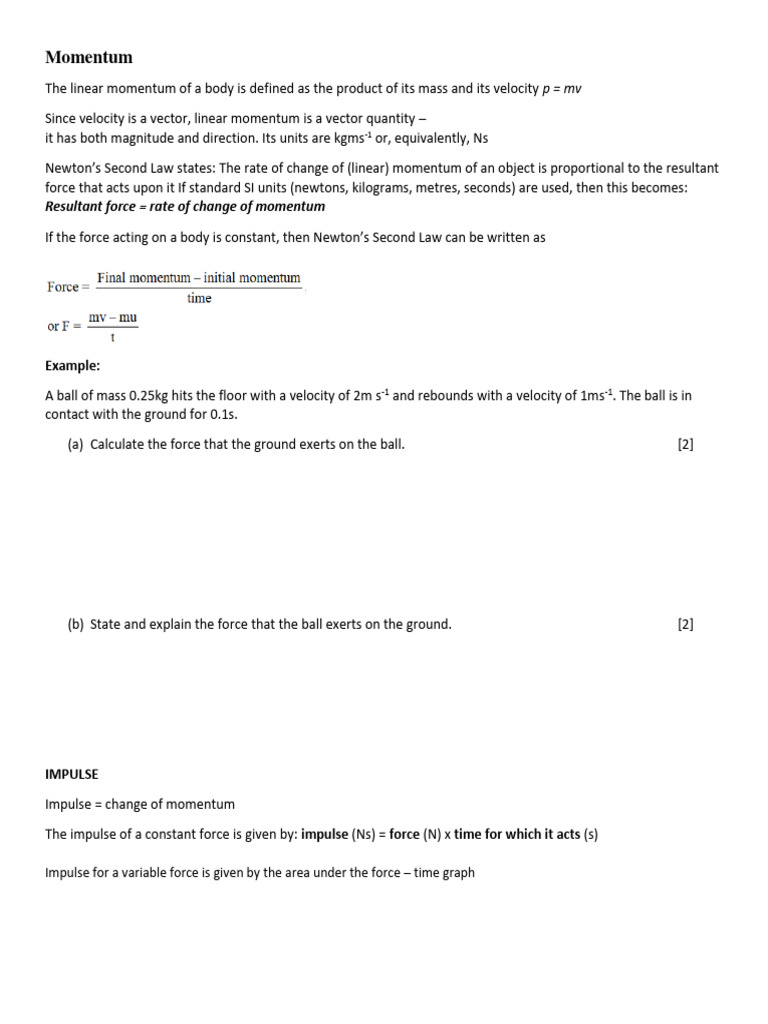 Momentum A2 Merged Pdf Momentum Force