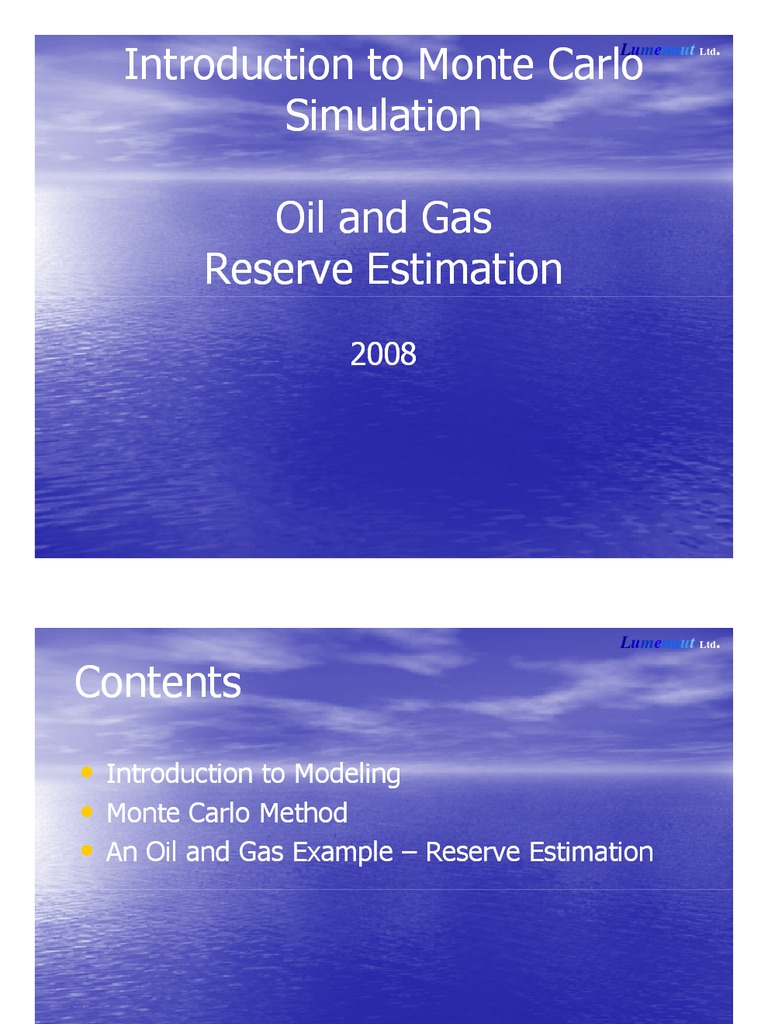 Monte Carlo Simulation in Oil Reserves | PDF | Monte Carlo Method ...
