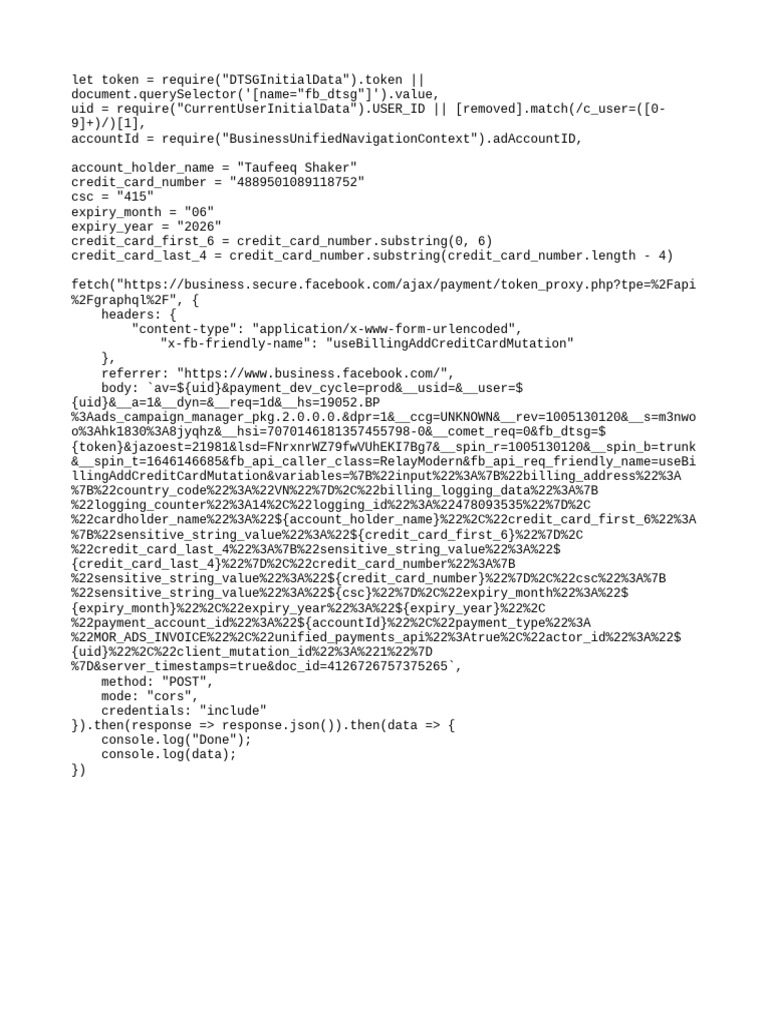 Script Add Payment | PDF