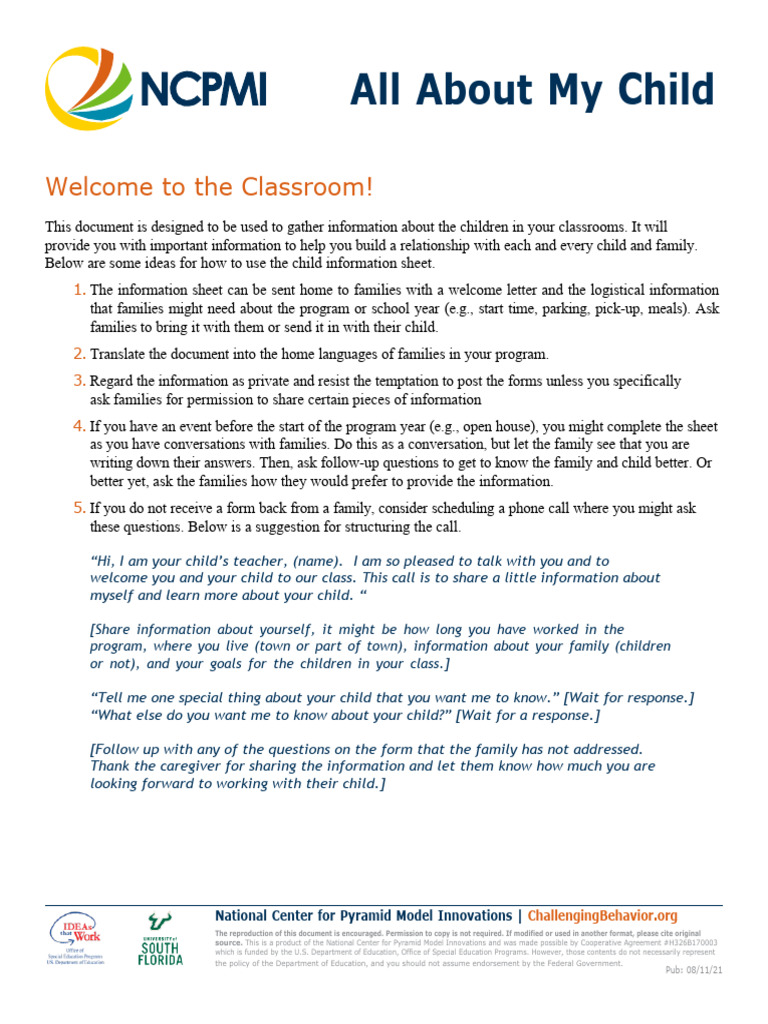 All about my child pdf human communication
