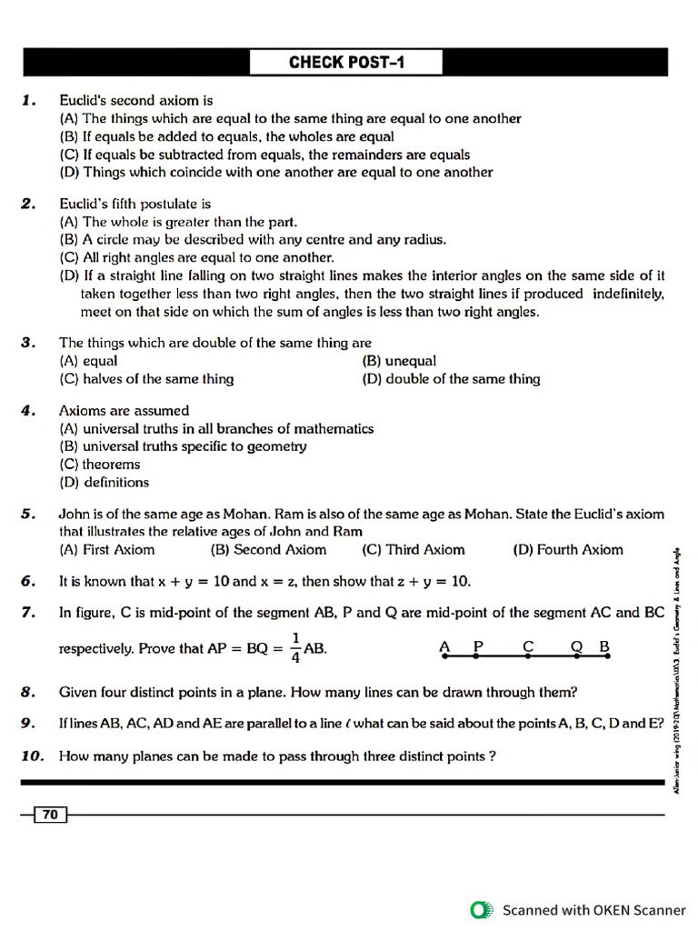 Lines And Angles Pdf