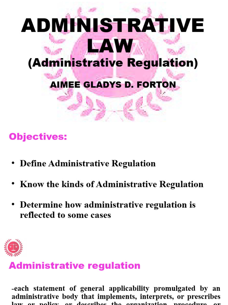 Understanding Administrative Regulation | PDF | Writ Of Prohibition ...
