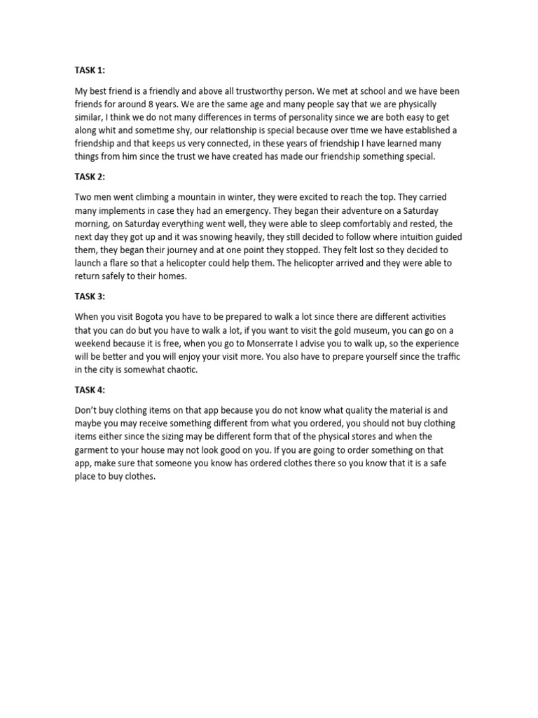 Task 1 To 4 | PDF