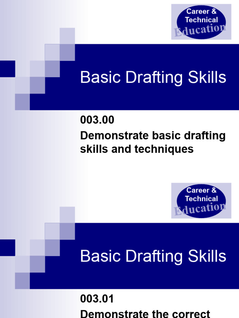 Basic Drafting Skills Overview | PDF | Technical Drawing | Drawing
