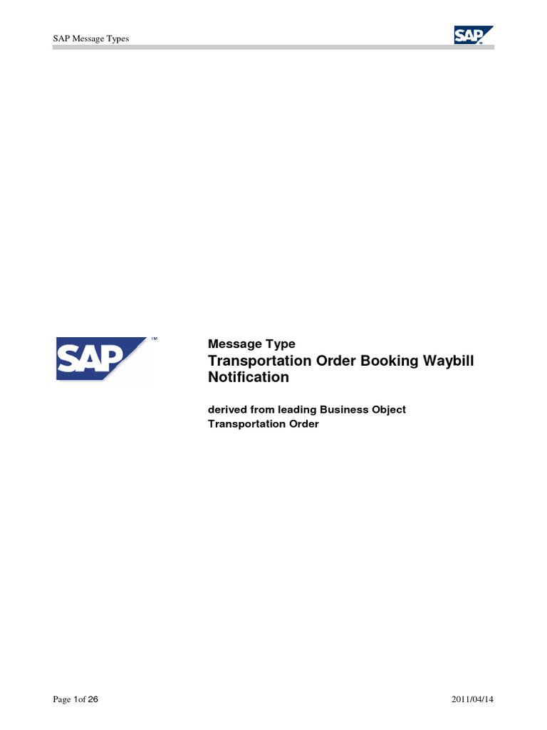 Waybill Notification Message Types | PDF | Identifier | Dangerous Goods