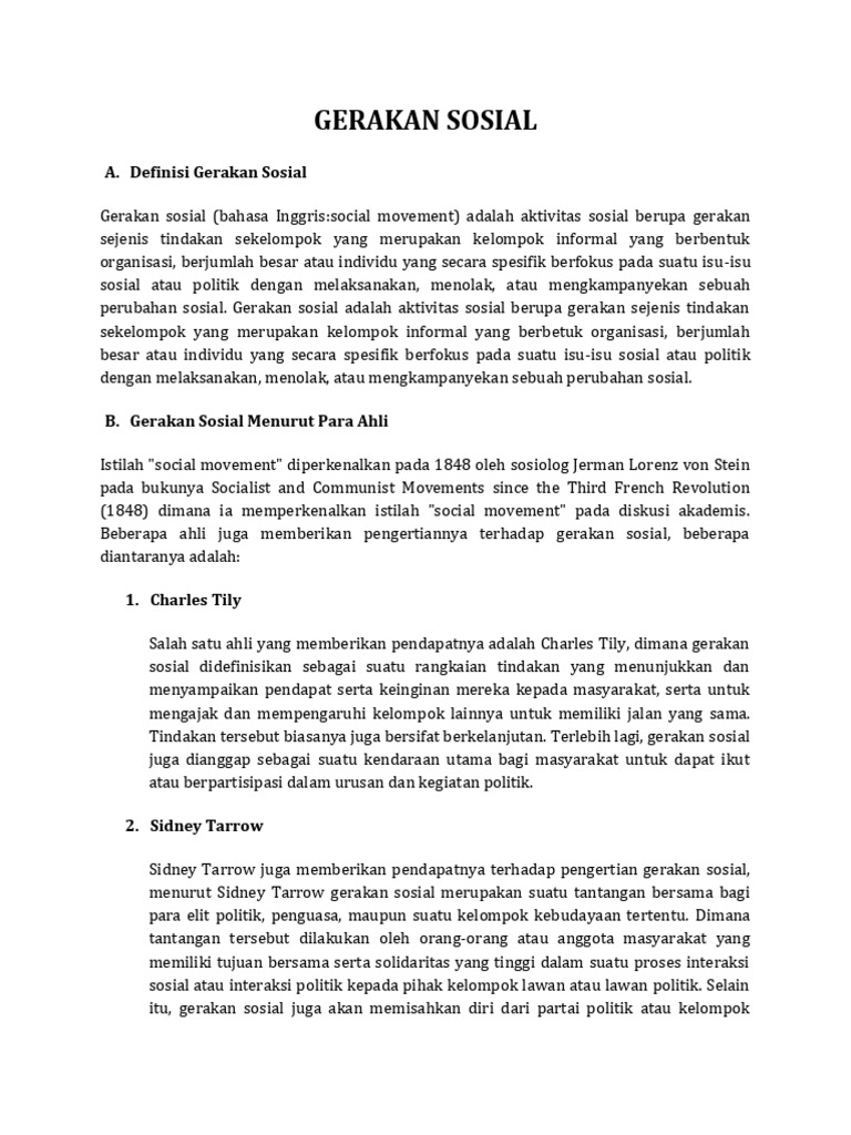 Gerakan Sosial (16-11-22) | PDF