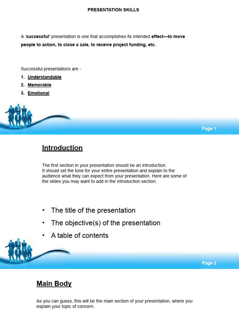 Presentation Skills Pdf Microsoft Power Point Human Communication