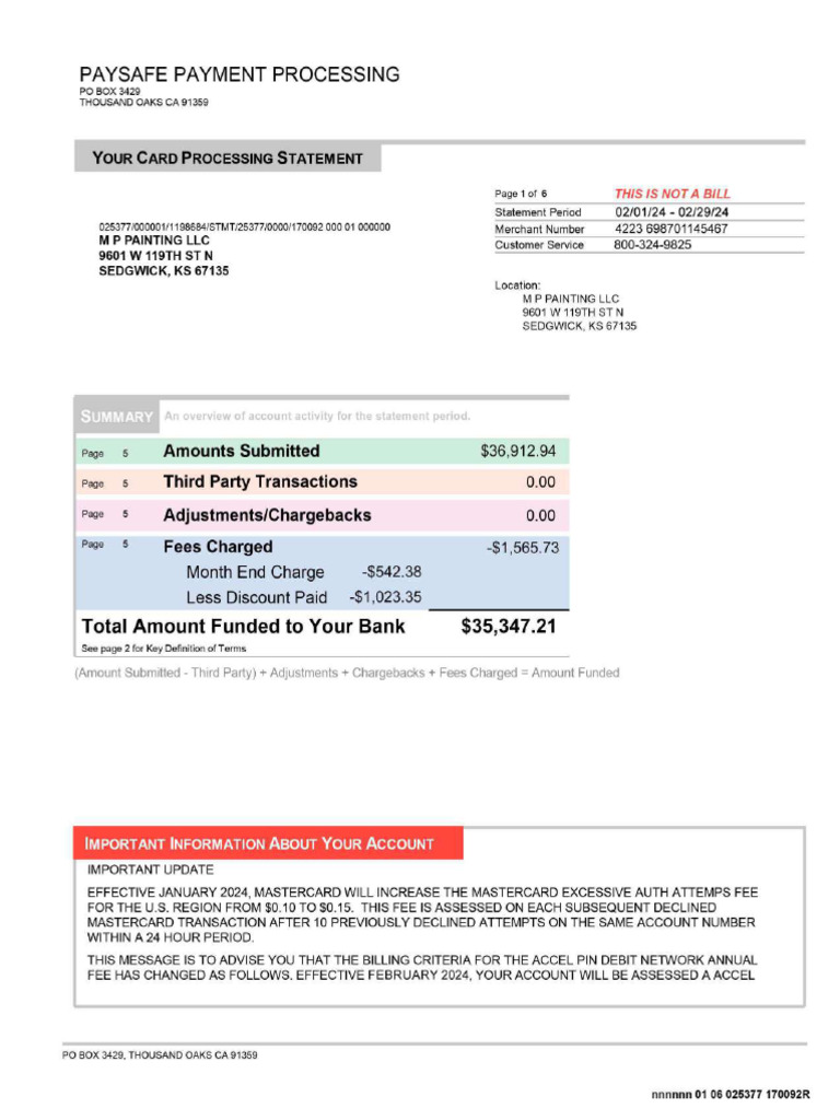 February 2024 Card Processing Summary | PDF | Credit Card | Payment ...