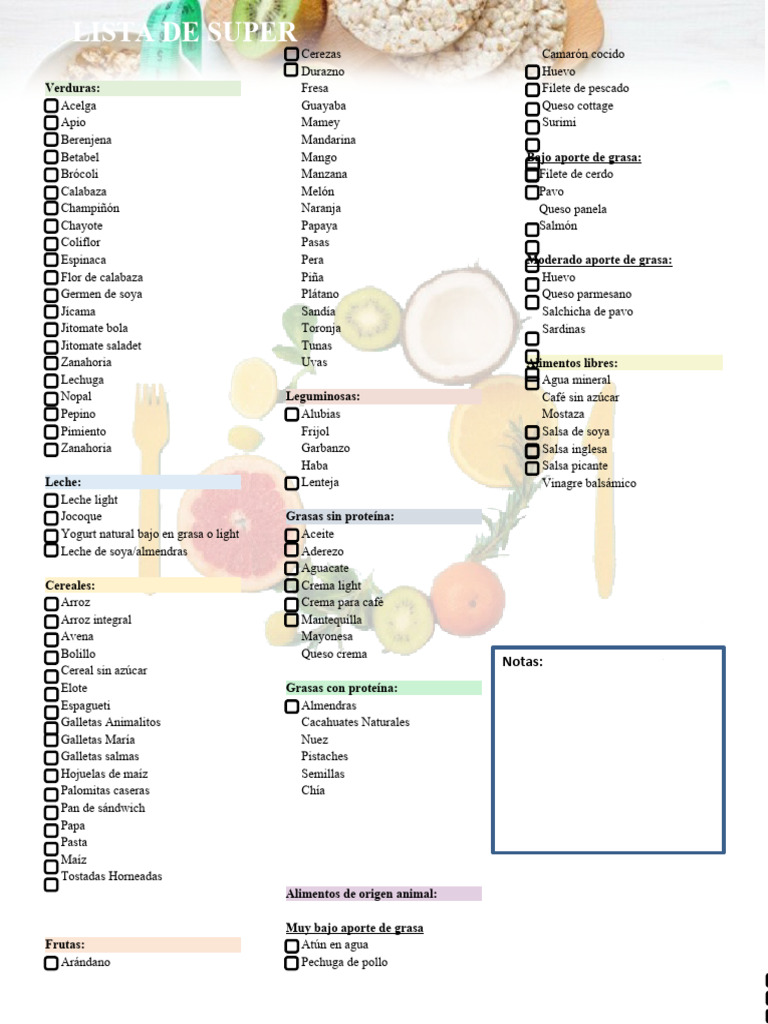 Lista de Super | PDF | Alimentos | Cocina