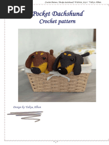 Pocket Dachshund Crochet Pattern 8